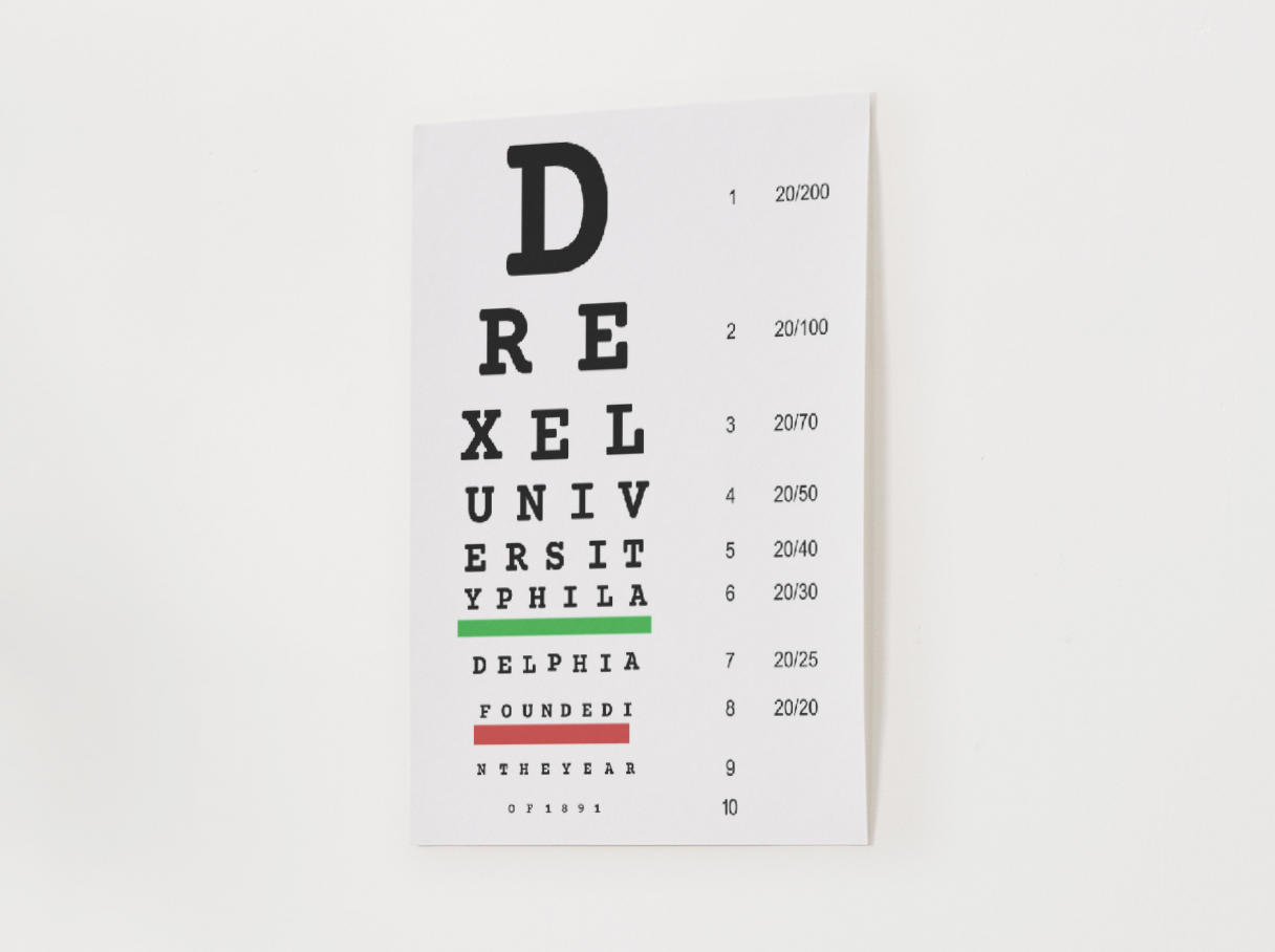 Drexel Eye Chart Poster (Snellen-Style)